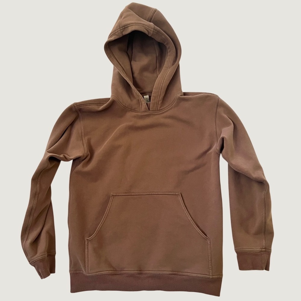 Lululemon All Yours Hoodie Brown Relaxed Fit Cotton Blend Fleece Size S